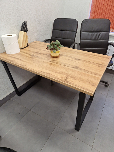 Стол Лота Лофт 140 25 мм черный матовый / бетон фото покупателя 163