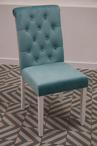 Стул Amelia white / fabric tiffany из шоурума 2