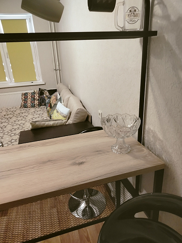 Барный стол Сари 120х50х171 дпк графит / черный фото покупателя 14