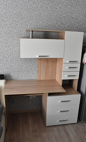 Стол компьютерный Джаз-17 белый правый фото покупателя 15