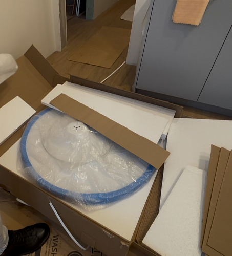 Стол Тулип 90х73 дуб вотан / белый  - Уцененный экземпляр фото покупателя 78