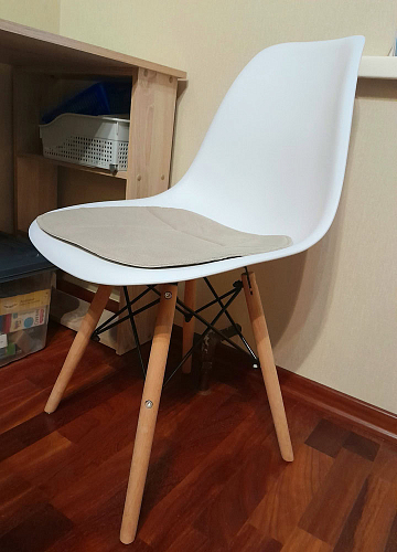 Стул Сindy Eames/Синди Имс мод. 001 yellow / natural фото покупателя 33