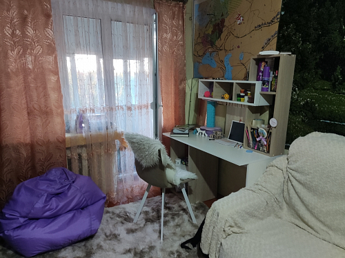 Стул на металлокаркасе Чилли синяя ткань / белый фото покупателя 919