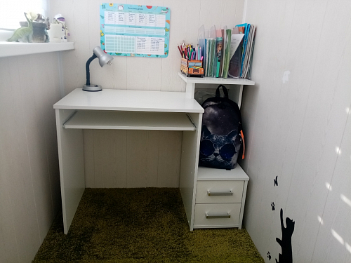 Компьютерный стол Джаз-24 левый дуб сонома фото покупателя 82