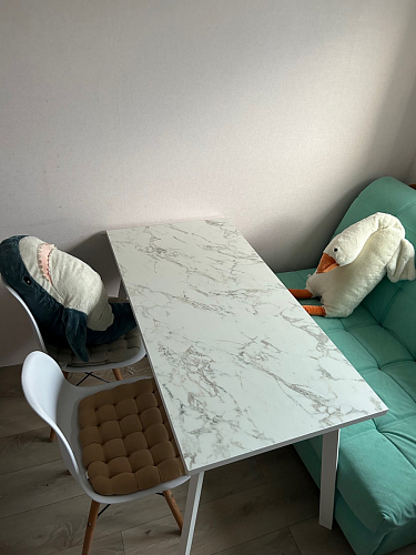 Стол Тринити Лофт 120 32 мм дуб галифакс табако / черный матовый фото покупателя 375