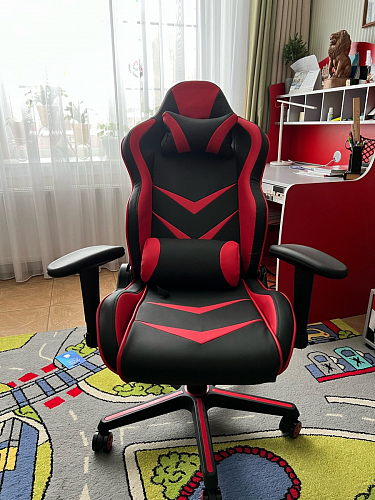 Компьютерное кресло Racer черное / голубое фото покупателя 79