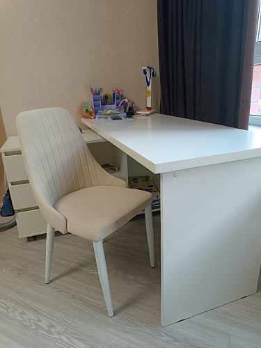 Стул на металлокаркасе Kora beige / black фото покупателя 7