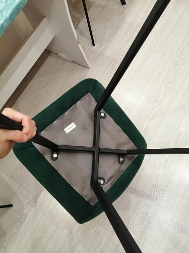 Стул на металлокаркасе Чилли бирюзовый / белый фото покупателя 1061