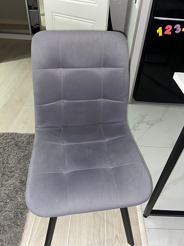 Стул на металлокаркасе Чилли темно-серый / черный каркас фото покупателя 36