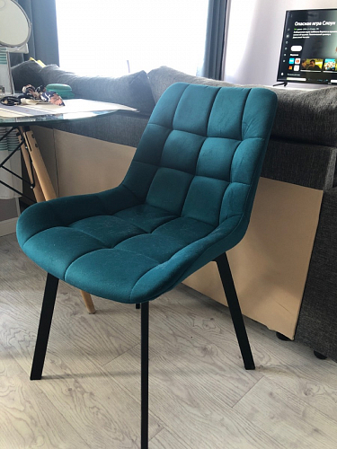 Стул на металлокаркасе Челси бежевый / белый каркас фото покупателя 176