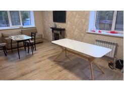 Деревянный стол Абилин 90х76 светло-серый / черный матовый фото покупателя 4