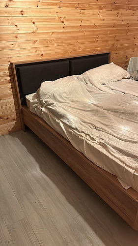 Двуспальная кровать Клауд 160х200 парящая дуб крафт золотой / антрацит фото покупателя 129