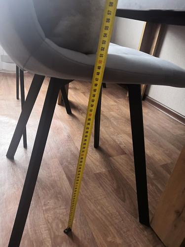 Стул на металлокаркасе Чилли К светло-серый велюр / черный каркас фото покупателя 461