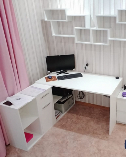 Письменный стол Лайт 03.245F белый гладкий 101 фото покупателя 12