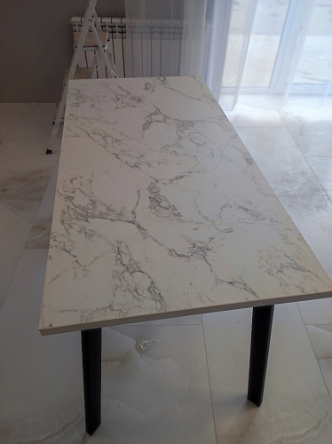 Стол Тринити Лофт 120 32 мм дуб галифакс табако / черный матовый фото покупателя 285