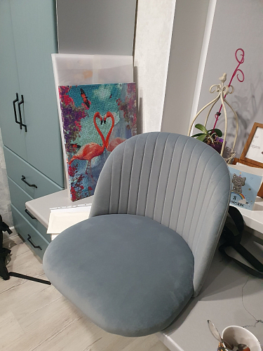 Стул на металлокаркасе Gabi 1 light purple / black фото покупателя 27