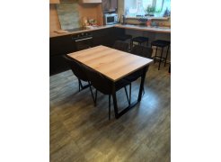 Стол Лота Лофт 140 25 мм черный матовый / бетон фото покупателя 541