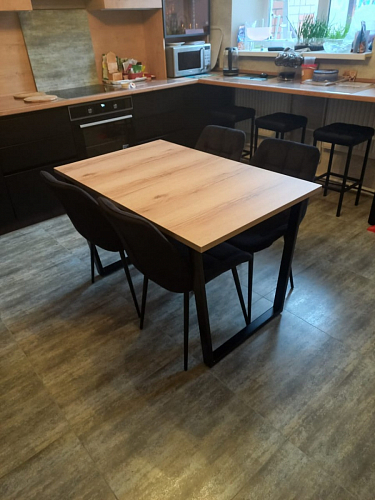 Стол Лота Лофт 140 25 мм черный матовый / бетон фото покупателя 541