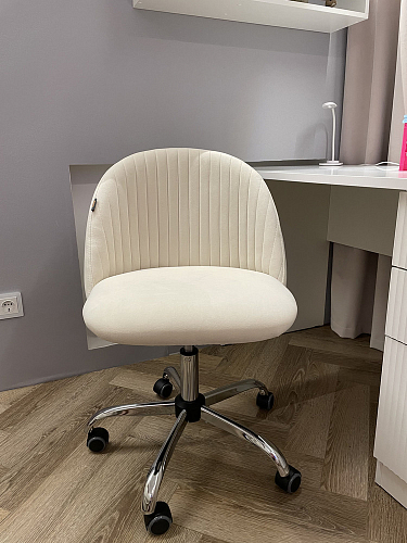 Компьютерное кресло Melody/Мелоди молочное фото покупателя 90