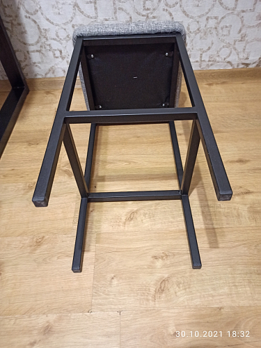 Барный стул Лофт ткань канди грей / черный матовый фото покупателя 190