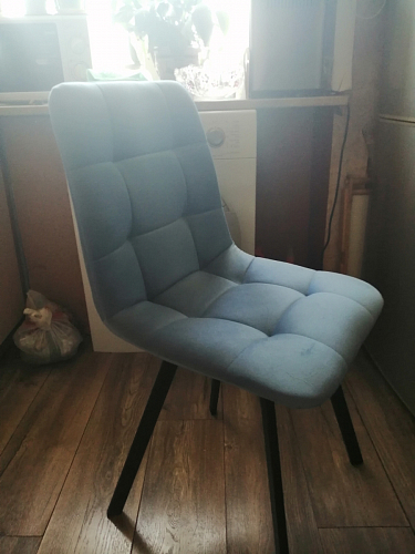 Комплект из "Стул на металлокаркасе Чилли розовый / черный каркас" 2 шт. фото покупателя 731