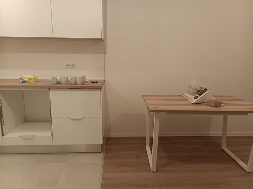 Деревянный стол Лота Лофт 140х80 черный матовый / бетон светлый фото покупателя 450