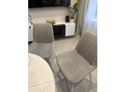 Стул на металлокаркасе Вейв светло-серый (hl 63) / 10К черный каркас фото покупателя 259