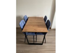 Деревянный стол Лота Лофт 120(160)х75 черный матовый / бетон светлый фото покупателя 563