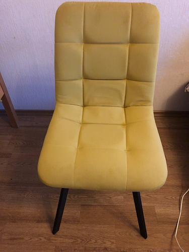 Стул на металлокаркасе Чилли К светло-серый велюр / черный каркас фото покупателя 222