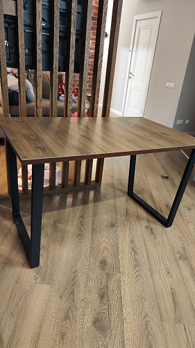 Стол раскладной Лота Лофт 120 25 мм юта / черный матовый фото покупателя 14