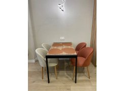 Стол Центавр 120(160)х70х75 файерстоун / черный матовый фото покупателя 49