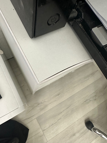 Письменный стол СПм-25 правый белый  - Уцененный экземпляр фото покупателя 42