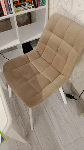 Стул на металлокаркасе Челси морская волна / черный фото покупателя 74