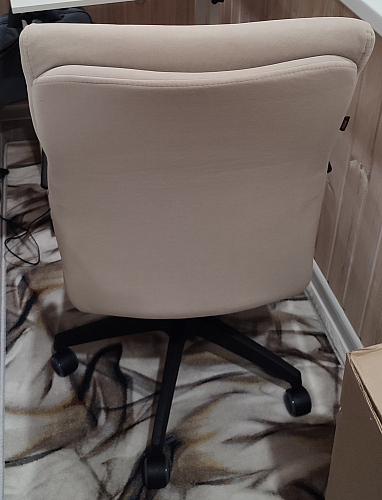 Компьютерное кресло Benefit флок бежевый 7 фото покупателя 5