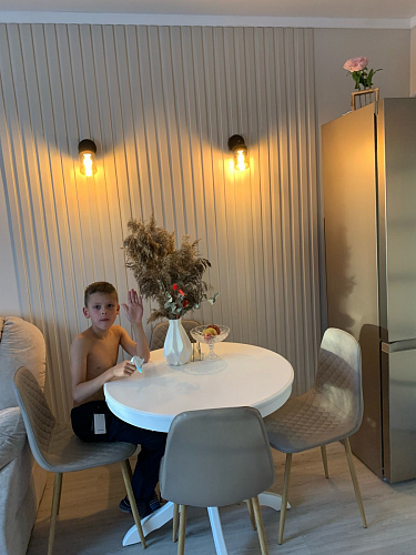 Стул на металлокаркасе Capri blue / white фото покупателя 56