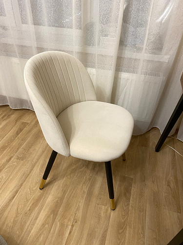 Стул на металлокаркасе Gabi 1 light blue / black / gold фото покупателя 796