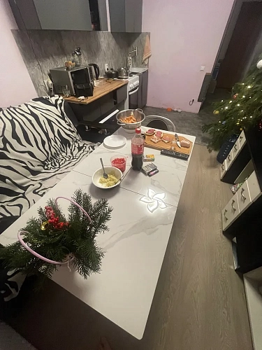 Керамический стол Гардинг 100(130)x70 белый мрамор / черный фото покупателя 11