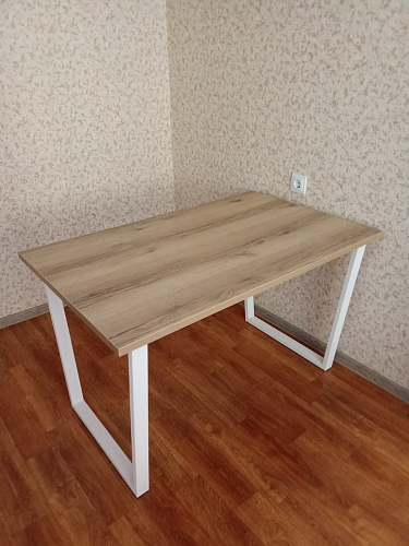 Деревянный стол Барон О 160 х 90 белая пленка шагрень / черный фото покупателя 66