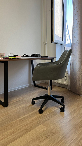 Деревянный стол Лота Лофт 140х80 белый матовый / бетон светлый фото покупателя 669