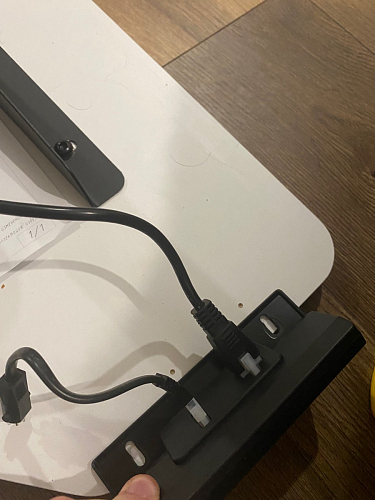 Компьютерный стол Маркос с механизмом подъема 120х75х75 орех кантри / белый фото покупателя 6