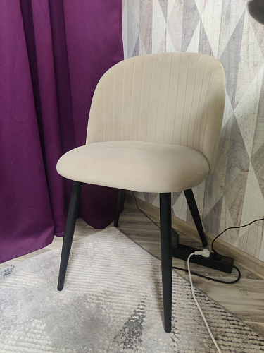 Стул на металлокаркасе Gabi latte / gold / black фото покупателя 841