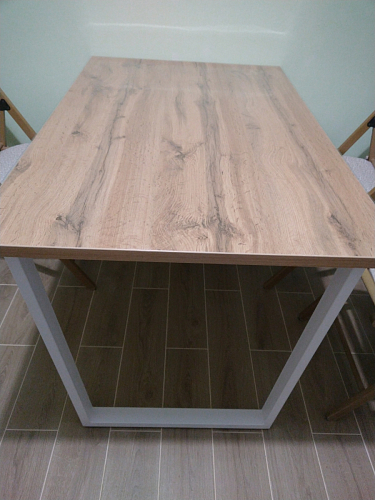 Деревянный стол Лота Лофт 120х75 белый матовый / дуб крафт золотой фото покупателя 943