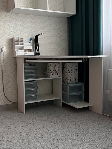 Компьютерный стол Джаз-29 дуб молочный фото покупателя 6