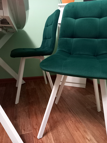 Стул на металлокаркасе Чилли К темно-серый (velutto 32) / черный фото покупателя 291