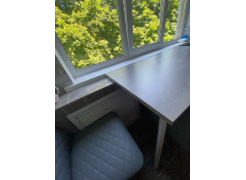 Стол Тринити Лофт 120 32 мм бетон / черный матовый фото покупателя 195