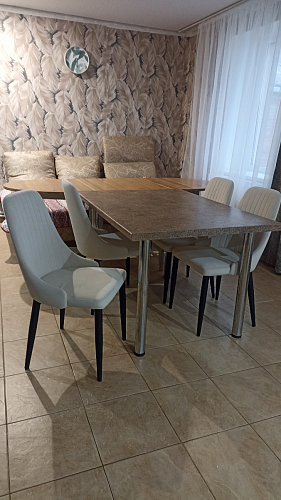 Стул на металлокаркасе Kora beige / black фото покупателя 43