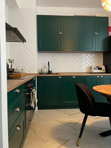 Стул на металлокаркасе Gabi 1 light blue / black / gold фото покупателя 85