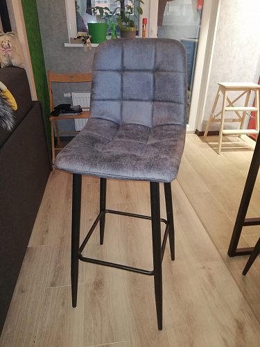 Барный стул Chio black / dark grey фото покупателя 3