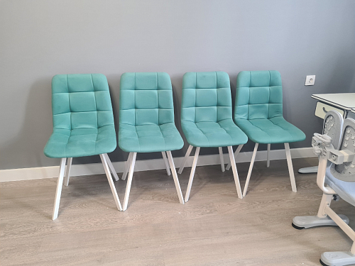 Стул на металлокаркасе Чилли К темно-серый (velutto 32) / черный фото покупателя 570