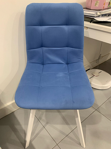 Стул на металлокаркасе Чилли К темно-серый (velutto 32) / черный фото покупателя 417